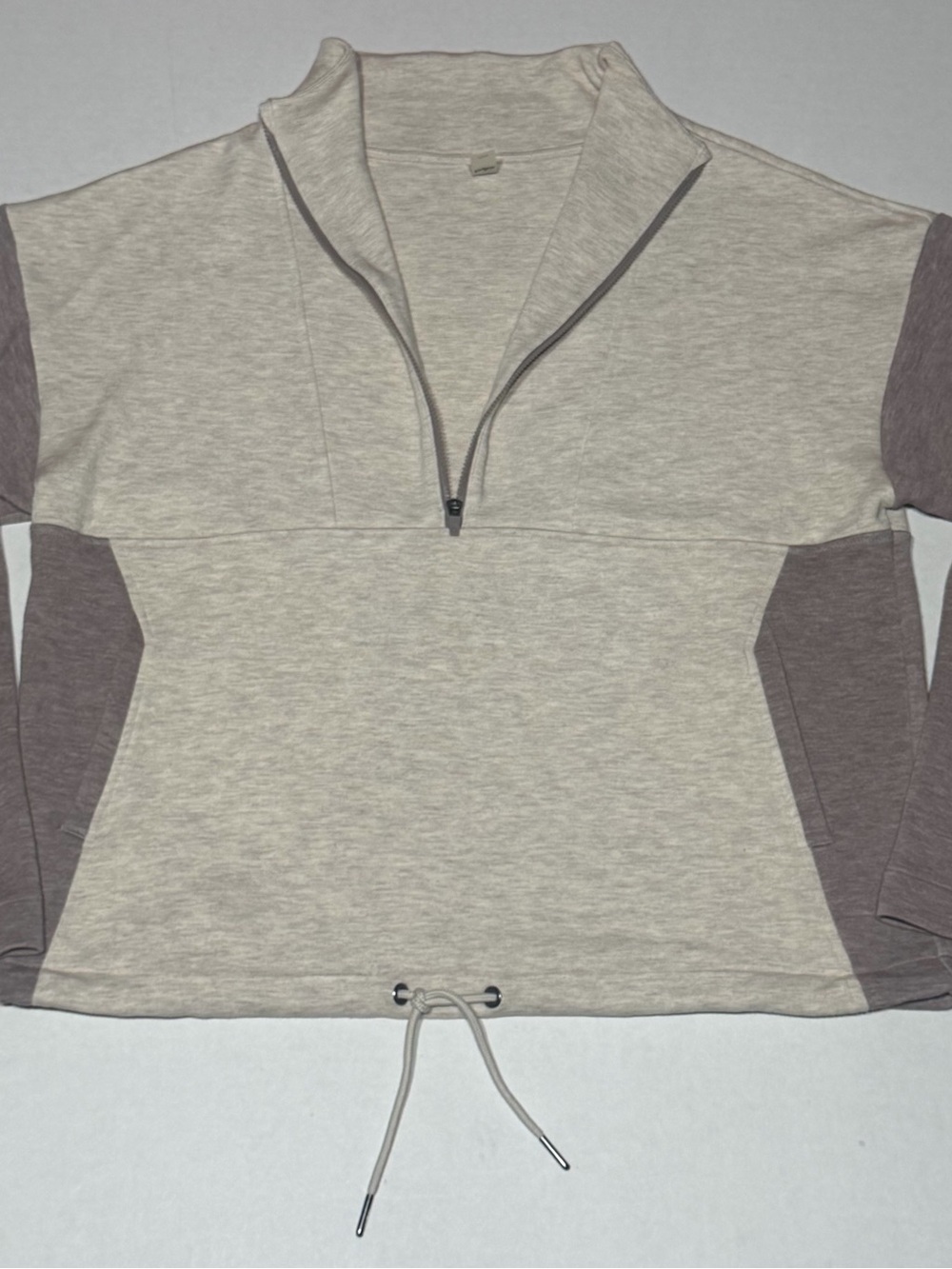 HYBA Women’s Quarter Zip Athleisure Pullover Sweater Drawstring Hem